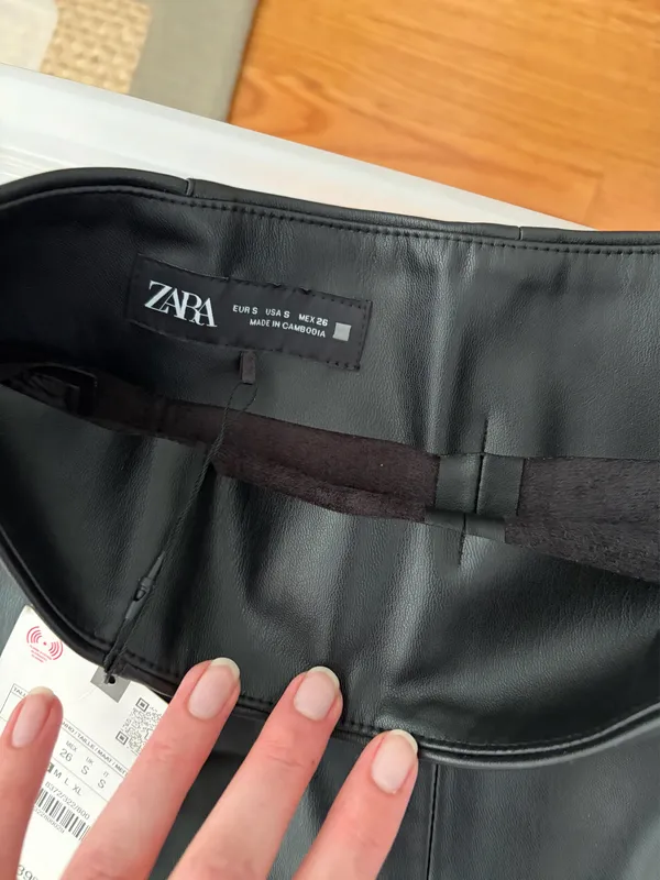 ZARA Faux Leather Shorts - Image 5