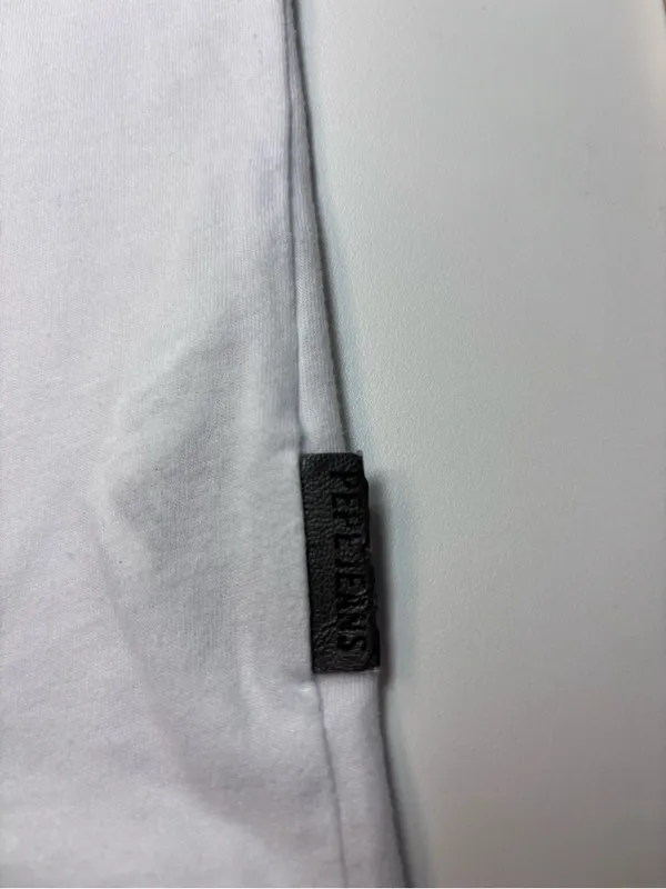 Pepe Jeans London Maggie White Tee with Gold Metallic Logo and Silver Studs NWOT - Image 7