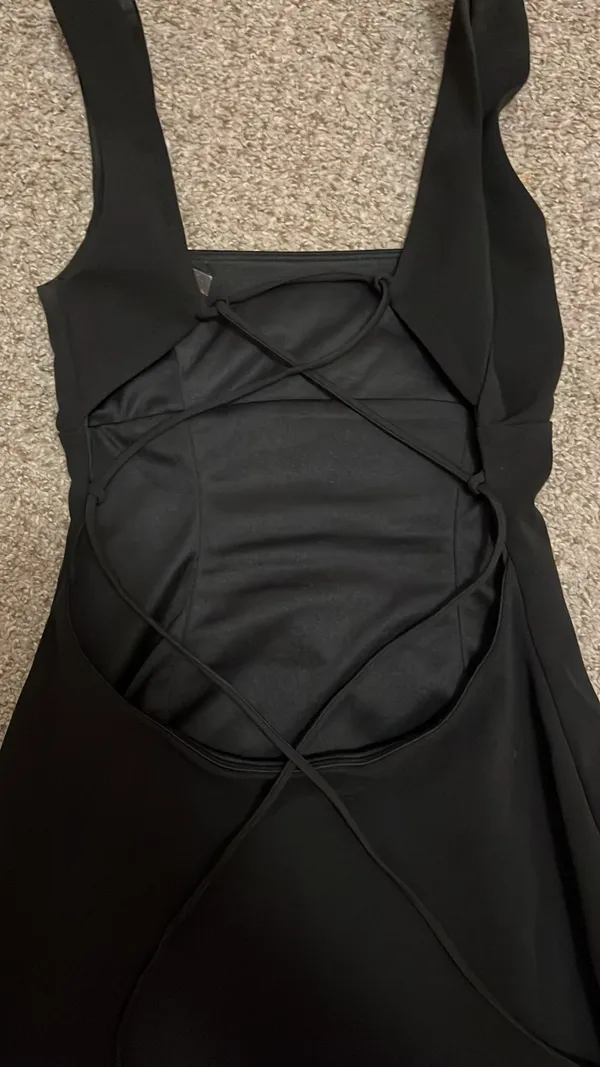 Black Lucy in the Sky Mini Dress - Image 3