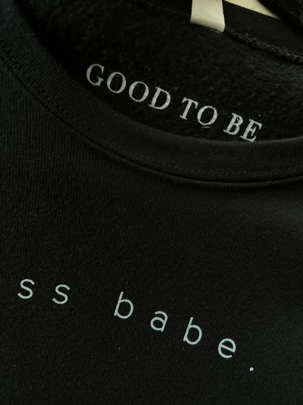Black Boss Babe Sweatshirt - Image 4