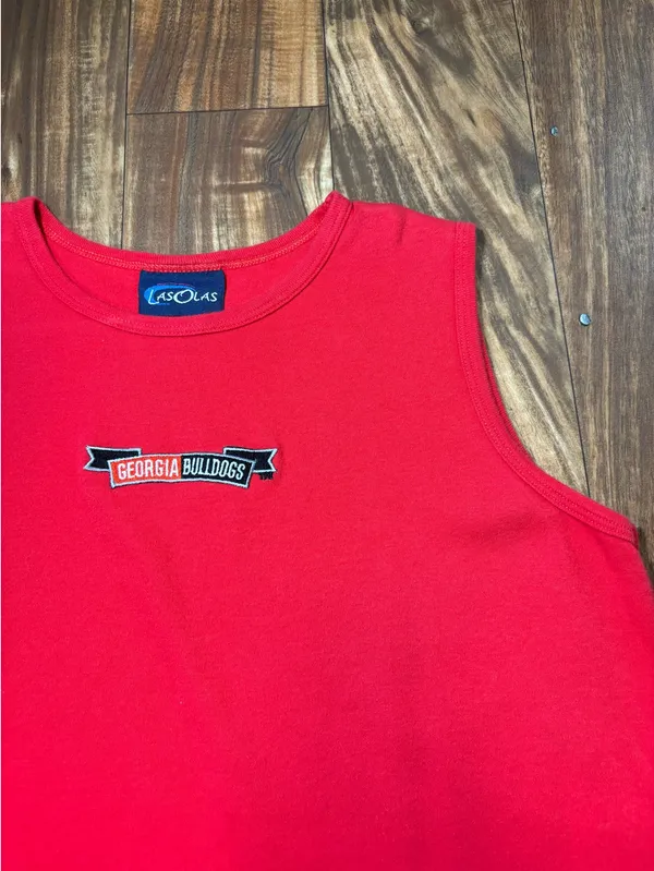 Las Olas Vintage Georgia Bulldogs Tank Top Size Small - Image 2