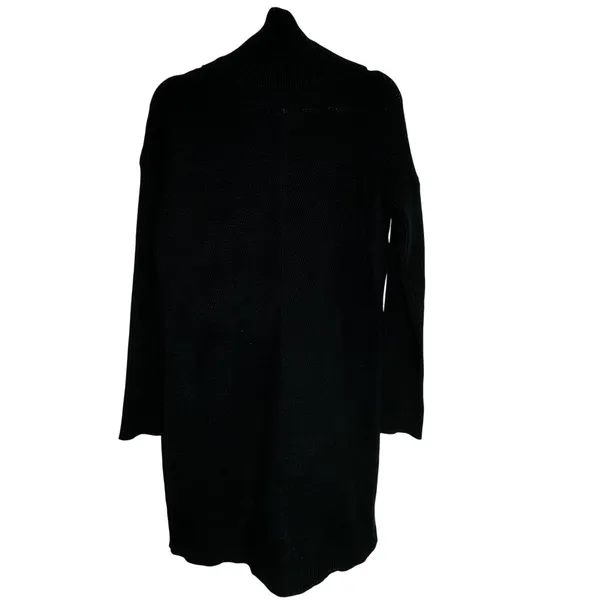 Lulus‎ Black Ribbed Cowl Neck Oversized Knit Sweater Dress Medium - Image 2