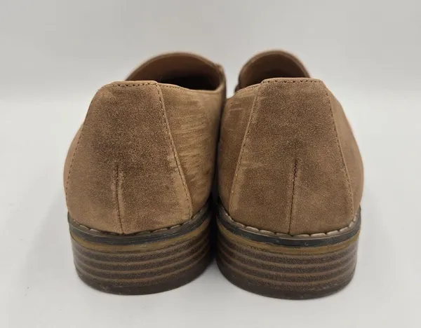 Indigo Rd. Raven Loafers Women's Size 8.5 M Tan Brown Braided Faux Suede Vintage - Image 5