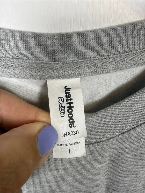 Nothing Scares Me I Shop at the Bins Unisex Gray Crew Sweatshirt W2454 Sz L - Image 3