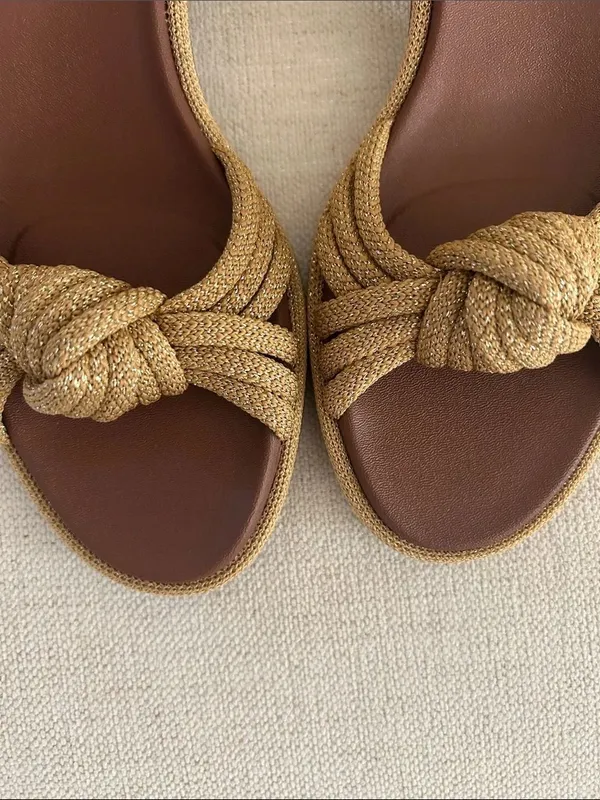 Rothy's Women's The Knot Sandals, Golden Sun, Size 8, NWT NWT - Image 10