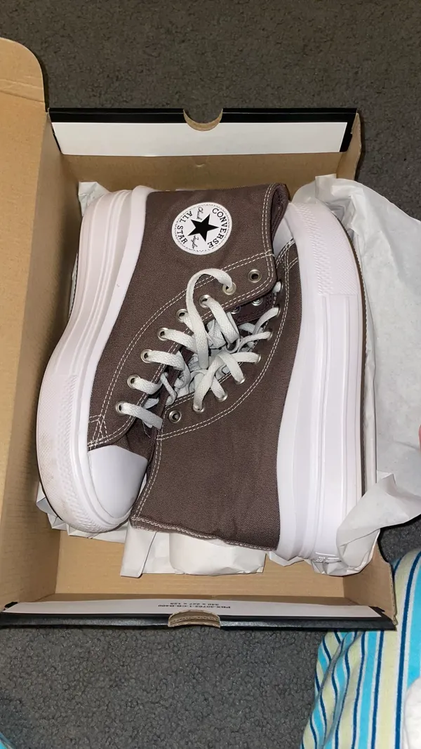 Converse High-Top Platform Sneakers Brown - Image 5