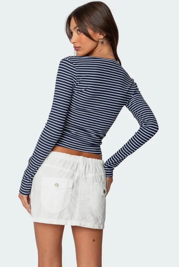 Edikted Alex Striped Top - Image 3