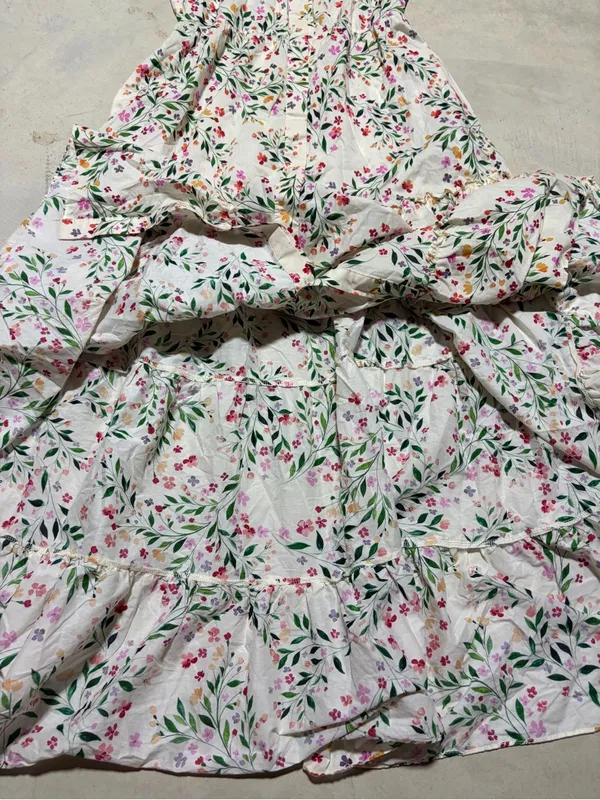 Misa Los Angeles Cream Floral Button-Front Maxi Dress small - Image 4