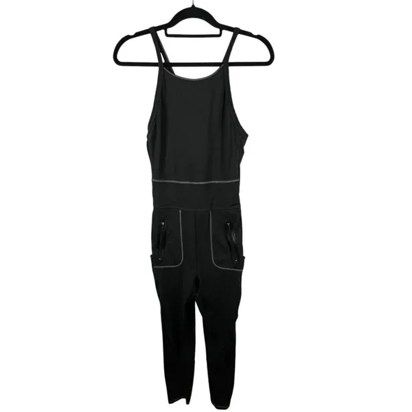 Free People Movement Cross‎ The Line Bodysuit Black Women’s Size Medium athletic - Image 3
