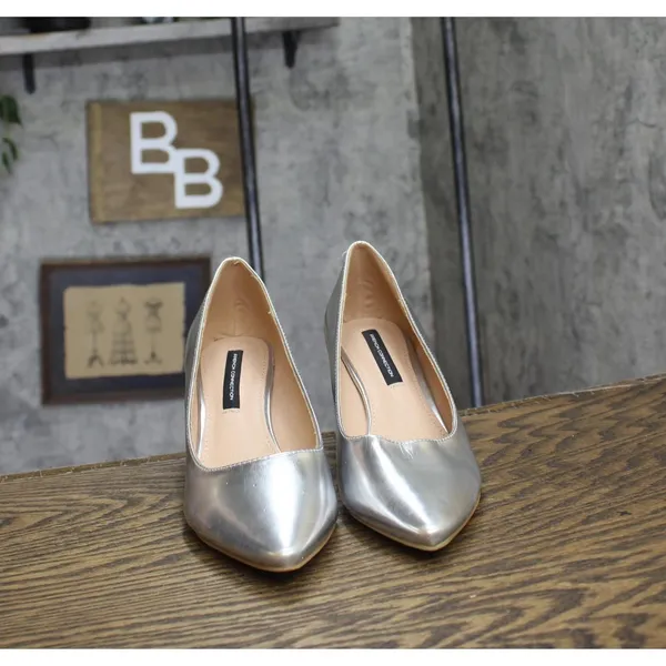 French Connection Womens Kate Flex Pumps Silver Gray 8.5M - Image 3