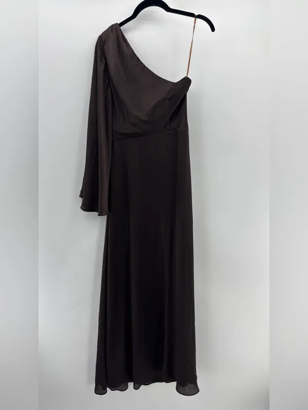 Sachin & Babi One Shoulder Keely Gown in‎ Brown - Image 5