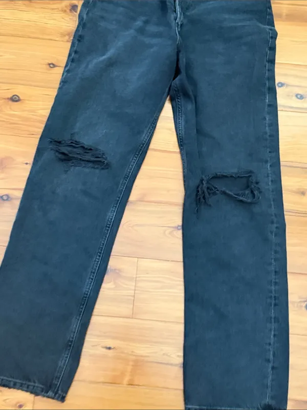 Agolde Black Washed Button-Fly Jeans - Image 7
