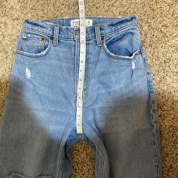 Abercrombie & Fitch Curve Love The '90s Straight Ultra High Rise Jeans 26/2 - Image 13