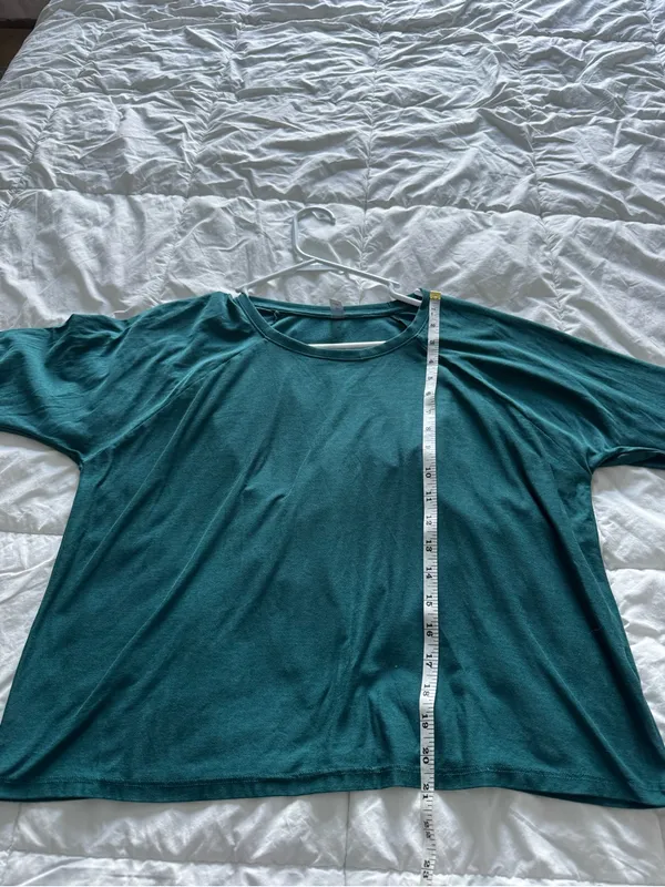 Beyond Yoga Featherweight Daydreamer Teal Long Sleeve Medium Pullover Top - Image 7