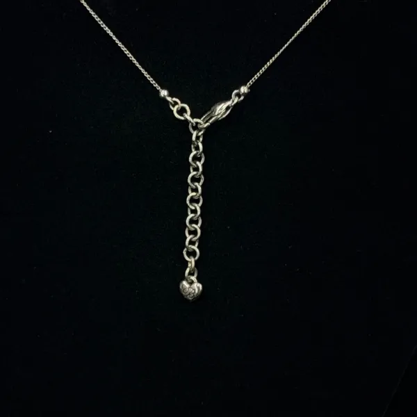 Brighton Necklace 16-18in Silver Scrollwork Pendant Heart Charm Adjustable Chain - Image 3