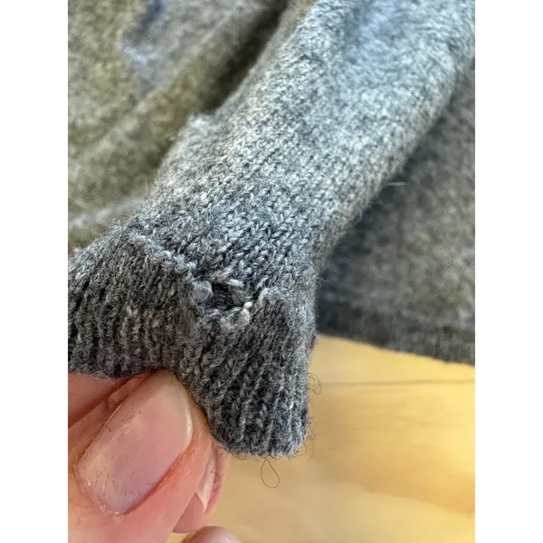 Ann Taylor Merino Wool Cashmere Blend Open Front Cardigan Sweater Small Gray - Image 7