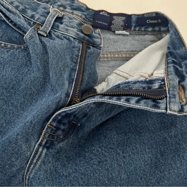 EDDIE BAUER Blue Denim Jeans Classic Fit High Rise Size 4 Mom Jeans - Image 7