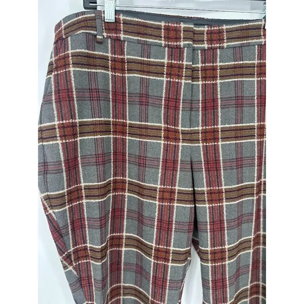 Express Columnist Ankle Pants Womens Size 18R Plaid Pockets Mid Rise‎ Preppy - Image 2