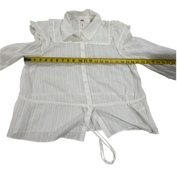 Free People Women’s White‎ Cotton Blouse - Image 10