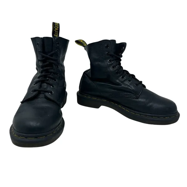 Dr. Martens 1460 Pascal Virginia‎ Soft Leather Boots Black Combat Size US 7 - Image 6