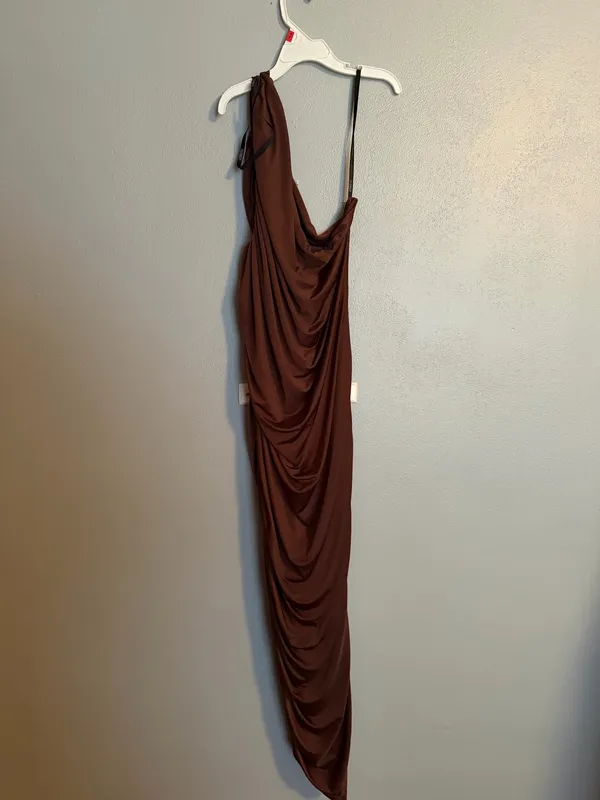 Eloquii Brown ruched Anthropologie dress - Image 2