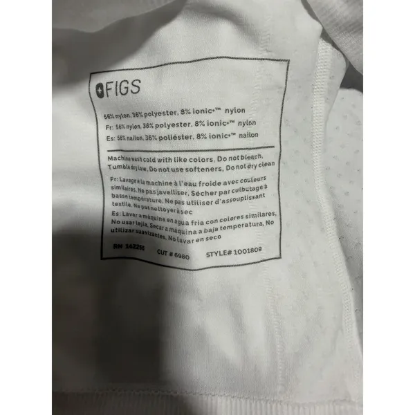 Figs Seamless Longsleeve Underscrub Top‎ White Women's Size Small - Image 12