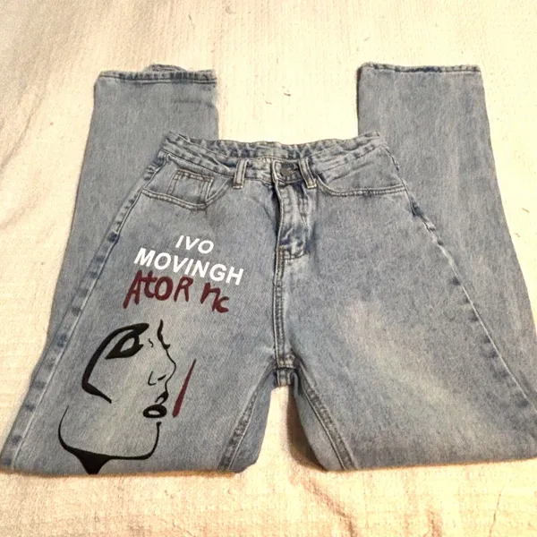 Urbanic Graphic Graffiti Jeans Women’s S Y2K Distressed Ripped Streetwear Grunge - Image 7