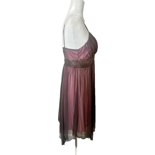 Y2k Mesh Babydoll Hot Kiss Dress Dark‎ Coquette Fairy Whimsigoth Romantic L Hoco - Image 6