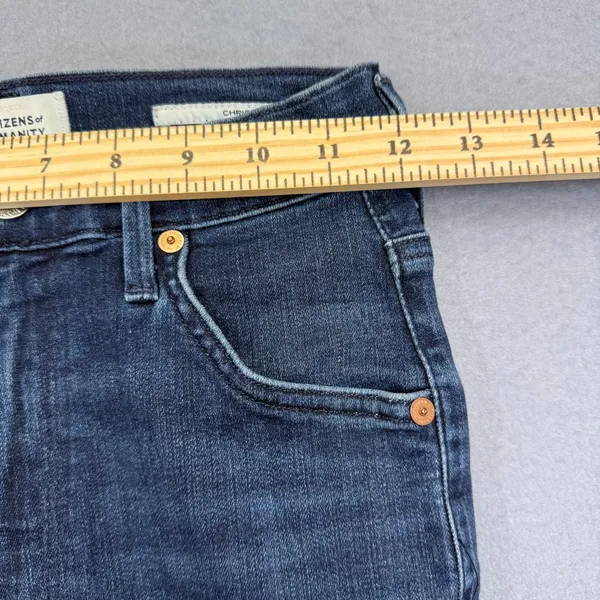 Citizens of Humanity Chrissy Ultra High Rise Skinny Jeans Dark Blue Size 25 - Image 6