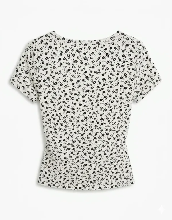 Black & White Floral Wrap V - Image 3