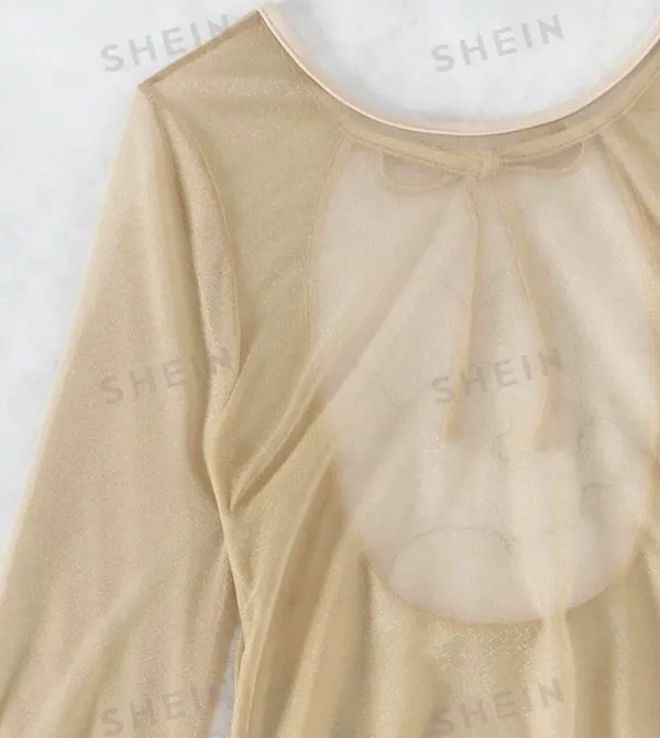 SheIn Brand New Sheer Long sleeve cover up - Image 4