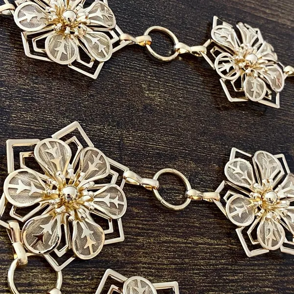 Gold Y2K Star Flower Open Ring Waist Chain Belt, Fits 23-41 Inches, X7GA1357 - Image 7