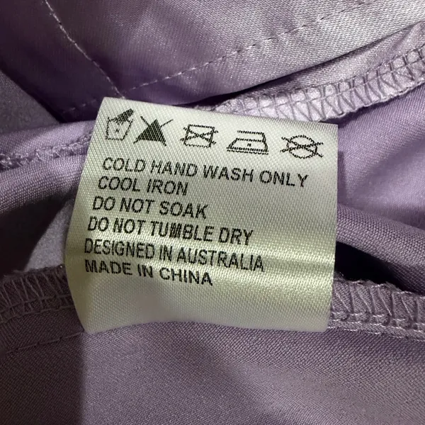 Hello Molly Disco Nights Lilac Satin Mini Dress Rhinestones Large Y2K Party - Image 10