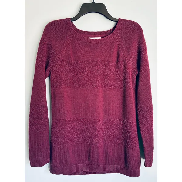 Calvin Klein Wool Blend Sweater Textured Cottage Large Fig - Image 3