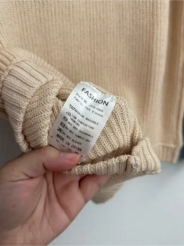 Blue Cream Button Front Cardigan Medium - Image 5