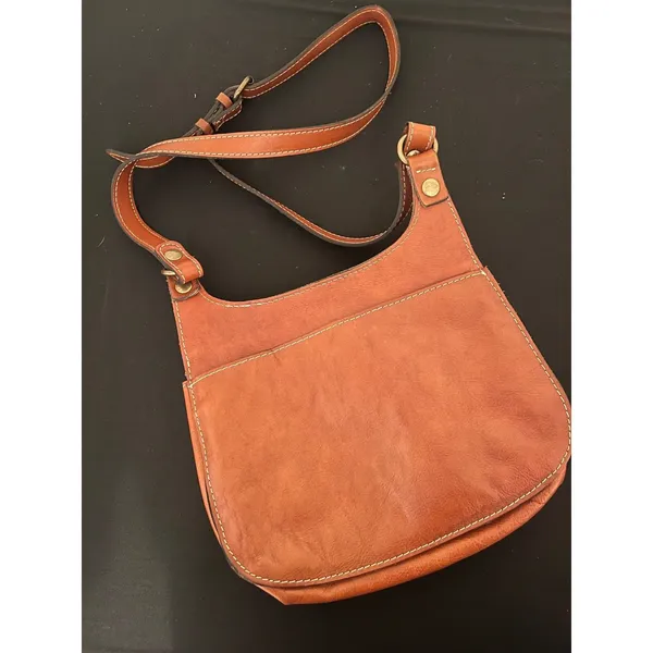 Patricia Nash Leather Crossbody Flap Magnet‎ Closure Tan Handbag New - Image 2