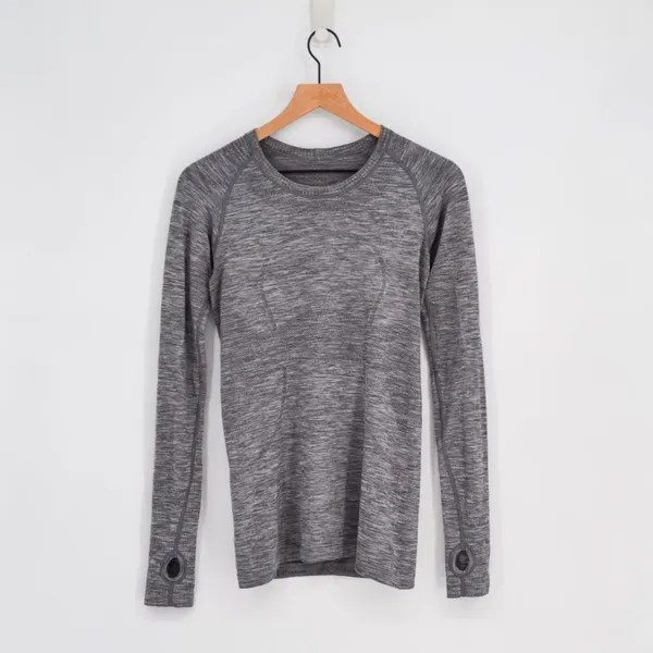 Lululemon Swiftly Tech Long Sleeve Crew Top Slate Grey White Running Women's 6 - Image 3