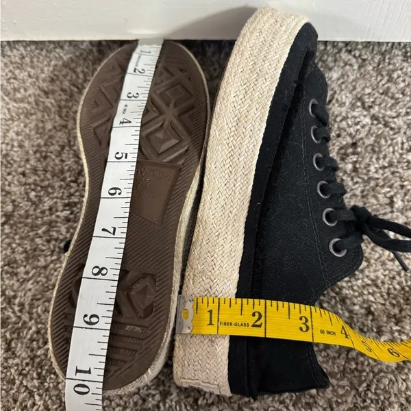Converse All Star Espadrille Platform Shoes Size 6 in Black - Image 12
