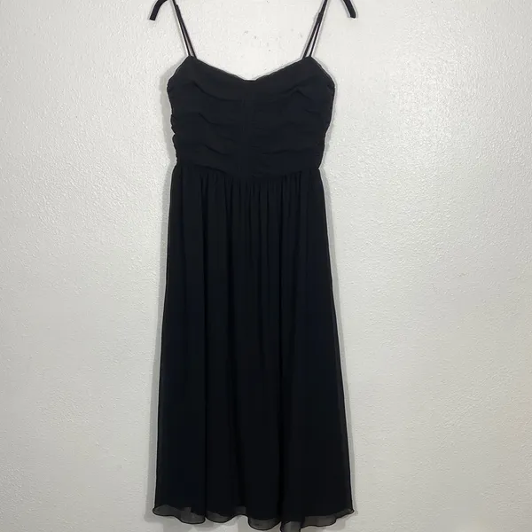 Aritzia Elegant Black Midi Dress Size 8 - Image 4