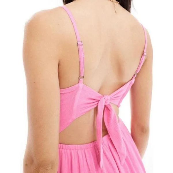 Hollister Women’s Pink Dress with Pockets - Image 2