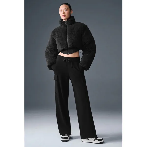 Alo Yoga Sherpa Main Act Corset Puffer Black S - Image 4