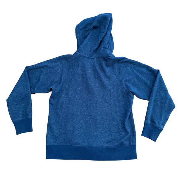 Uniqlo Hoodie Women Large Blue Excellent Zip Up Heathered Raglan Soft - Image 5