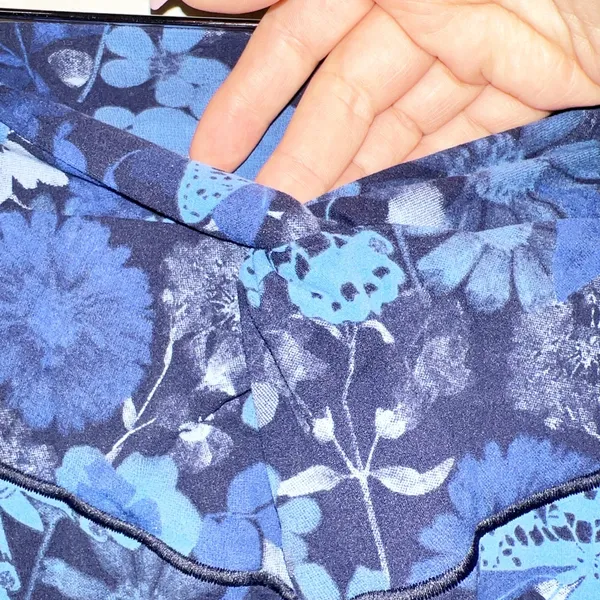 Aerie offline real me xtra floral butterfly 7/8 high rise blue leggings - Image 5