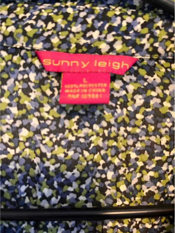 Sunny Leigh Pleated Ruffle Floral Blouse Y2K Career Top - Image 6