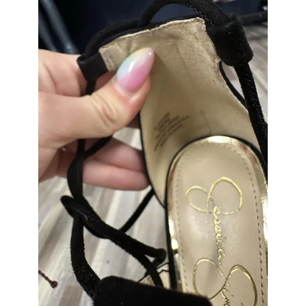 Jessica Simpson Shoes Womens Size 9 Black Studded Lace Up - Image 7