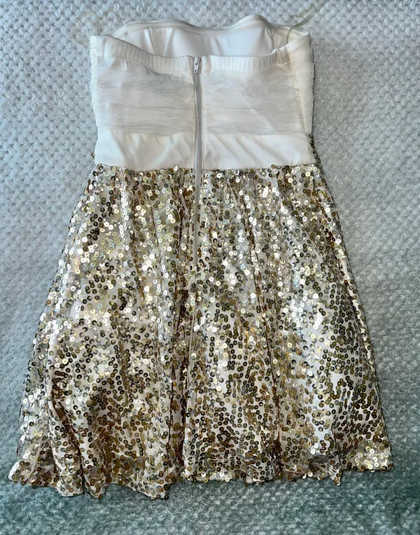 Gold Metallic Dress - Image 5