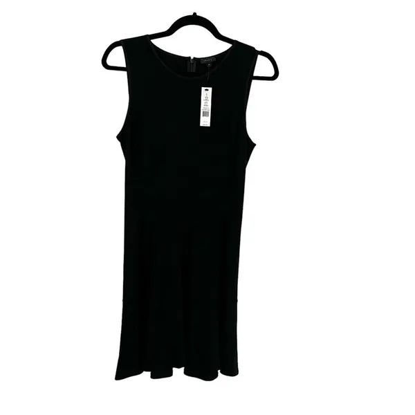 Theory Nikay Black Fit & Flare Mini Dress Size 10 NWT LBD - Image 3