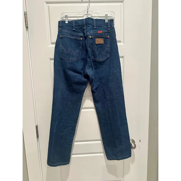 Wrangler Vintage 90s High Rise Jeans Straight Leg Mom Jeans Denim 9 x 30 - Image 4