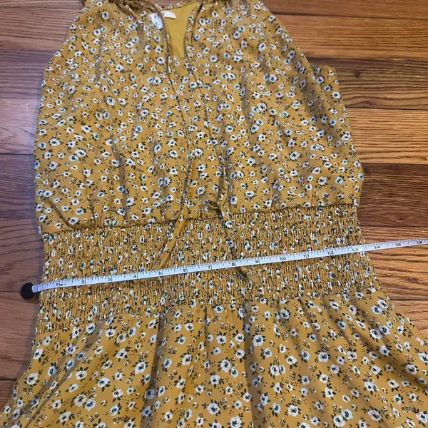 Yellow floral mini dress floral dress g - Image 5