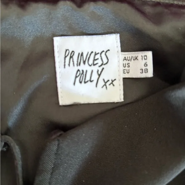 Princess Polly Lace Up Corset Crop Top Size 6 Black Grommet - Image 2